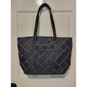 Skyliner Tote Bag - Black Rainbow Stitch - w/ SHIPPING DISCOUNT